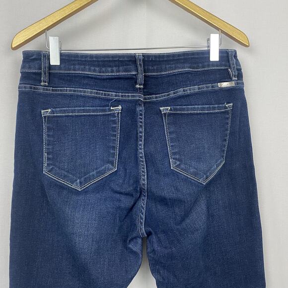 KanCan Jeans Womens 13/30 Blue Dark Wash Mid Rise Slim Straight KCT254LDJ 32x30 - Picture 4 of 15